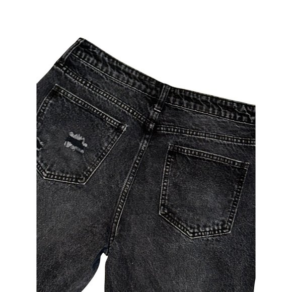 (5/$25) Fashion Nova High Rise Distressed Girlfriend Jeans-Washed Black Size 7 - Picture 6 of 6